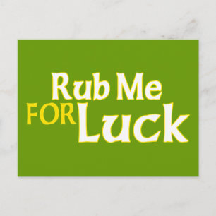 Postal Rub Me for Luck