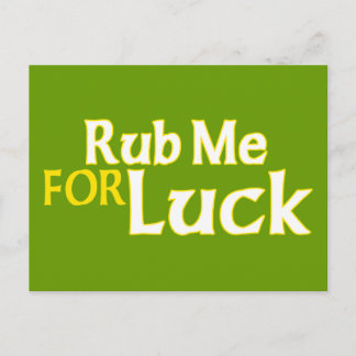 Postal Rub Me for Luck