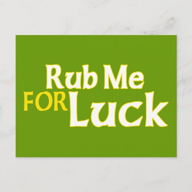 Postal Rub Me for Luck (Anverso)