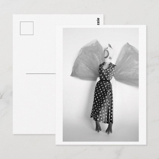 Postal Rubber chicken with wings - Elle - Postcard (Anverso / Reverso)