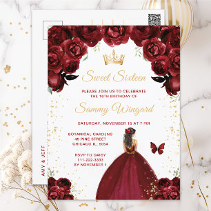 Postal Rubí Pelirroja Morena Princesa Dulces Dieciséis