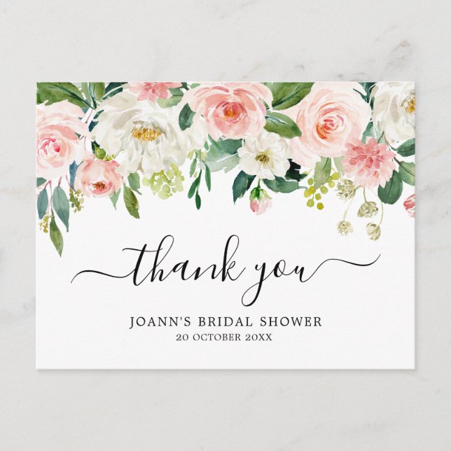 Postal Rubor Florals Botanals Bridal Shower (Anverso)