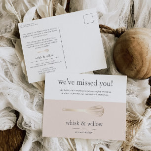 Postal Rubor & Gold Whisk   Reapertura del negocio de las