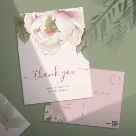 Postal Rubor Pink Peony Floral Bridal Shower