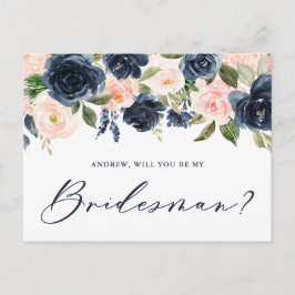 Postal Rubor y Navy Floral serán mis novios