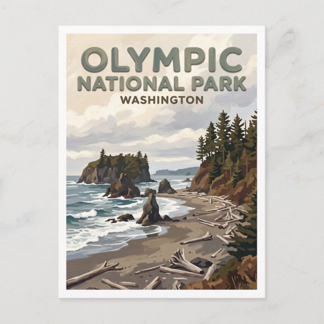 Postal Ruby Beach Forks Washington (Anverso)