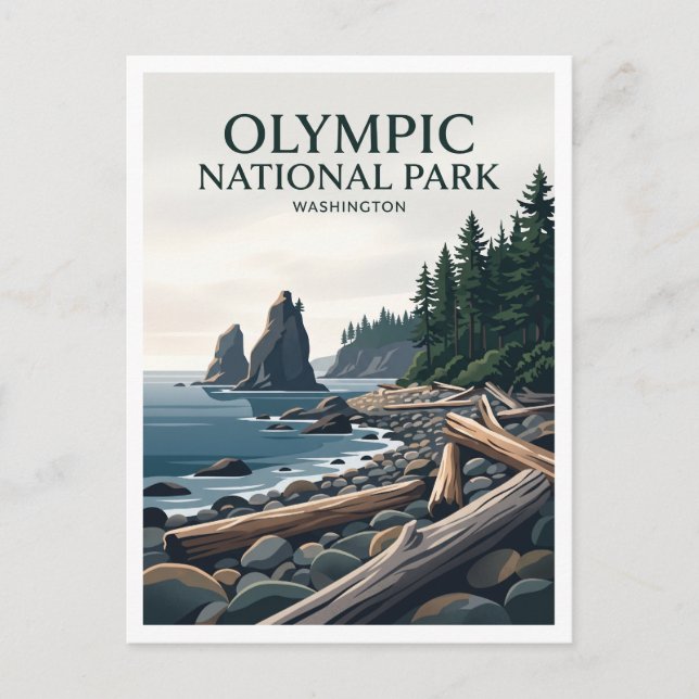Postal Ruby Beach Forks Washington (Anverso)