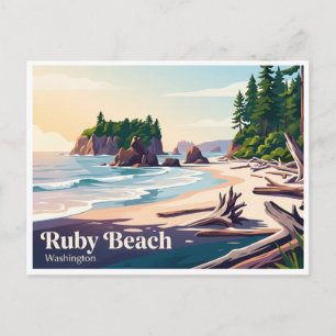 Postal Ruby Beach Forks Washington