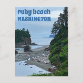 Postal Ruby Beach Washington Olympic Twilight Travel