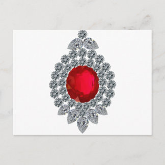 Postal Ruby Brooch