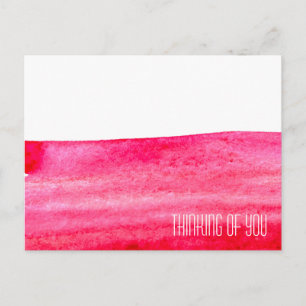 Postal Ruby Red acuarela minimalista