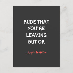 Postal Ruda de que te vas, pero está bien