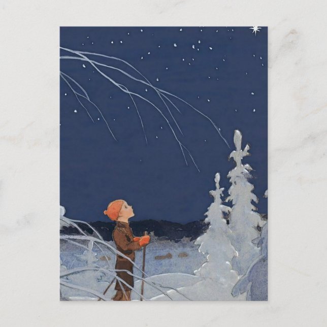 Postal Rudolf Koivu “El Niño y la Estrella” (Anverso)