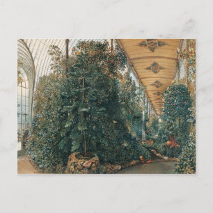 Postal Rudolf von Alt- Vista interior de la Palm House