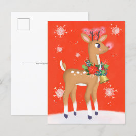 Postal Rudolph El Reno Rojo