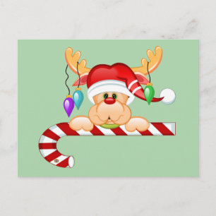Postal Rudy Candy Cane