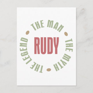 Postal Rudy el hombre el mito la leyenda