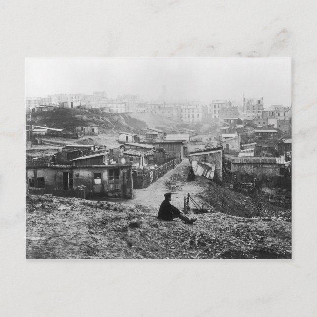Postal Rue Champlain, un grupo de cabañas, 1858-78 (Anverso)