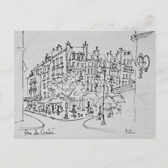 Postal Rue de Conde | Jardin du Luxembourg, París (Anverso)