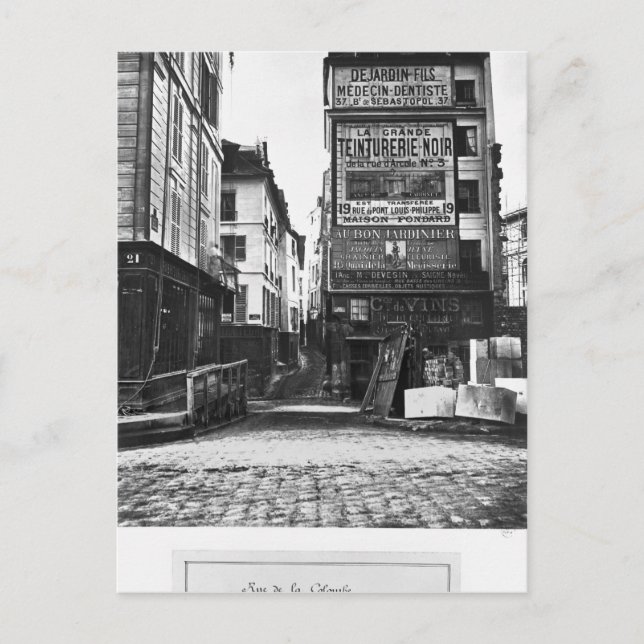 Postal Rue de la Colombe, París, 1858-78 (Anverso)