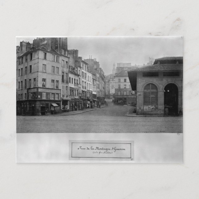 Postal Rue de la Montagne Sainte-Genevieve, París (Anverso)