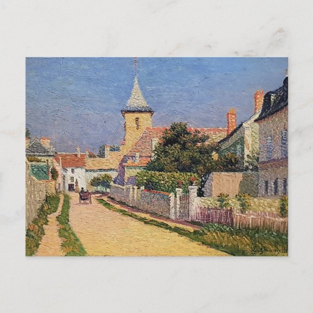 Postal Rue de Moustier a Thorigny, arte fino, (Anverso)