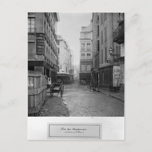 Postal Rue des Bourdonnais Paris 1858-78 (Anverso)