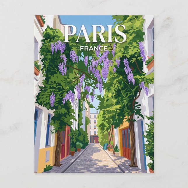 Postal Rue des Thermopyles Francia (Anverso)