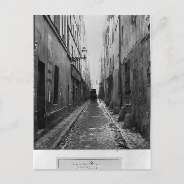 Postal Rue des Vertus, de la calle Phelippeaux, París (Anverso)