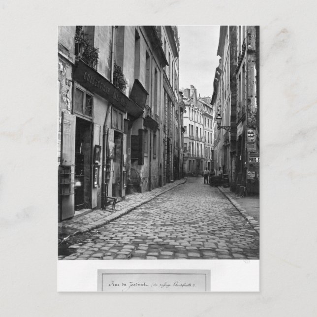 Postal Rue du Jardinet, del paso Hautefeuille, (Anverso)