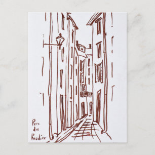 Postal Rue du Rondier Grasse, Francia