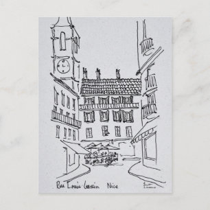 Postal Rue Louis Gassin, Niza antigua   Niza, Francia