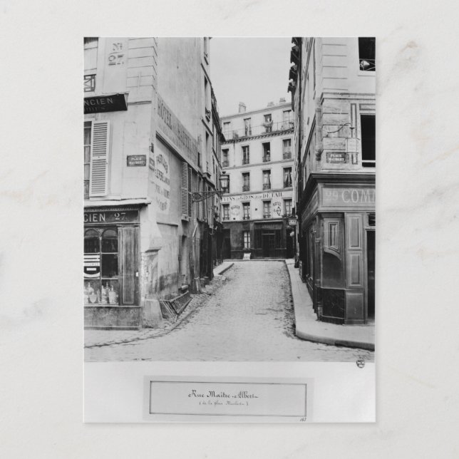Postal Rue Maitre Albert Paris, 1858-78 (Anverso)