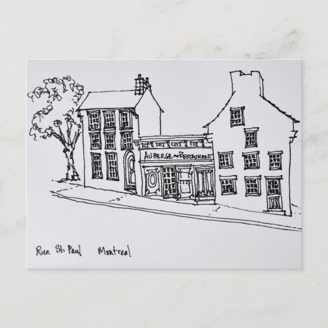 Postal Rue St. Paul Old Town | Montreal, Canadá (Anverso)