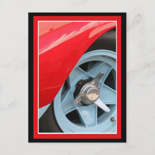 Postal Rueda azul y Knockoff