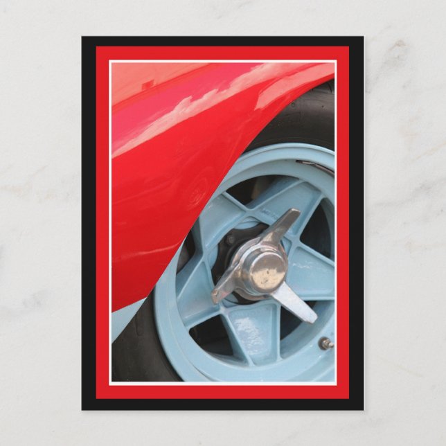 Postal Rueda azul y Knockoff (Anverso)