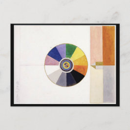 Postal Rueda de color, arte abstracto fino