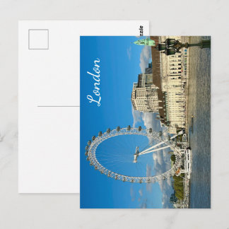 Postal Rueda de Ferris London Eye y Támesis personalizado