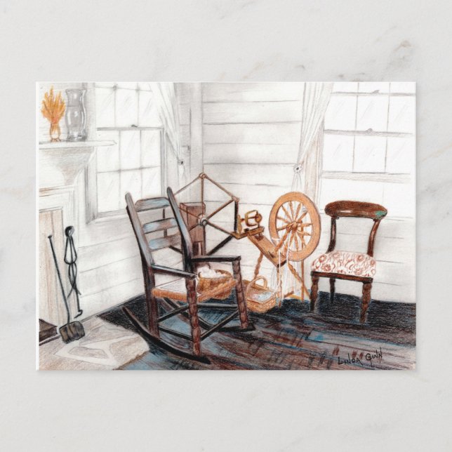 Postal Rueda de giro antigua (Anverso)