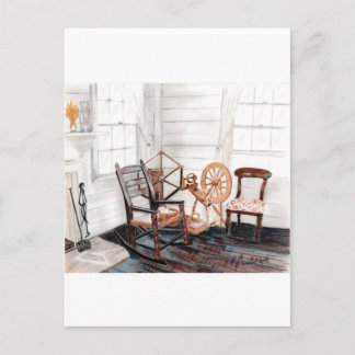 Postal Rueda de giro antigua