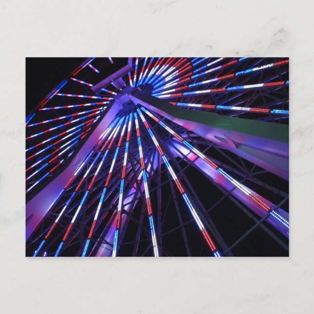 Postal Rueda de la fortuna del muelle de Santa Mónica de  (Anverso)