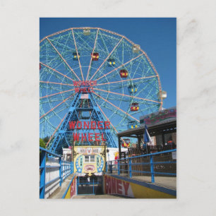 Postal Rueda de maravilla de Coney Island