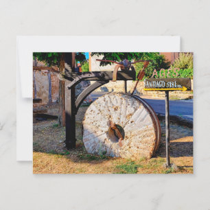 Postal Rueda de molienda de piedra