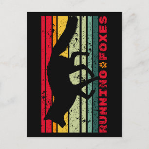 Postal Rueda de zorros zorro Esquema animal de bosque col