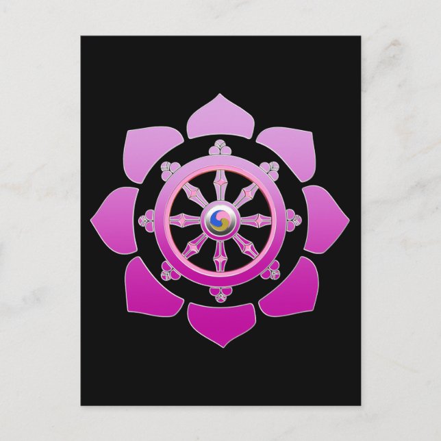 Postal Rueda Dharma (Anverso)