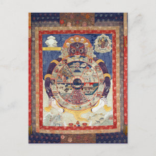 Postal Rueda Tibetana de la Vida Ciclo del Samsara