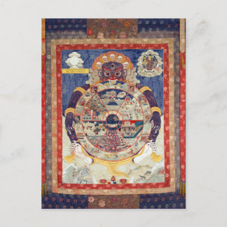 Postal Rueda Tibetana de la Vida Ciclo del Samsara