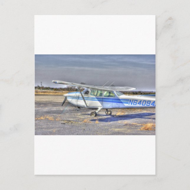Postal Ruedas De Avión Cansadas HDR Instaladas (Anverso)