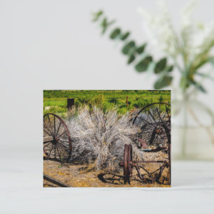 Postal Ruedas históricas de rancho brillantes