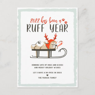 Postal Ruff Year Festividad divertida de los Navidades
